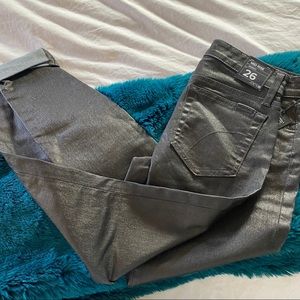 Joe’s jeans black leather coated skinny jeans